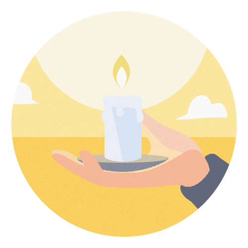 J’allume une bougie